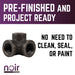 1/2 in.  Prefinished Matte Black Side Outlet Elbow - Sweatfully