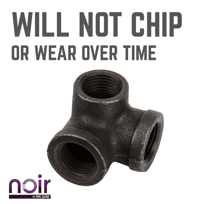 1/2 in.  Prefinished Matte Black Side Outlet Elbow - Sweatfully
