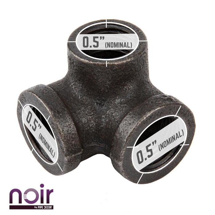 1/2 in.  Prefinished Matte Black Side Outlet Elbow - Sweatfully
