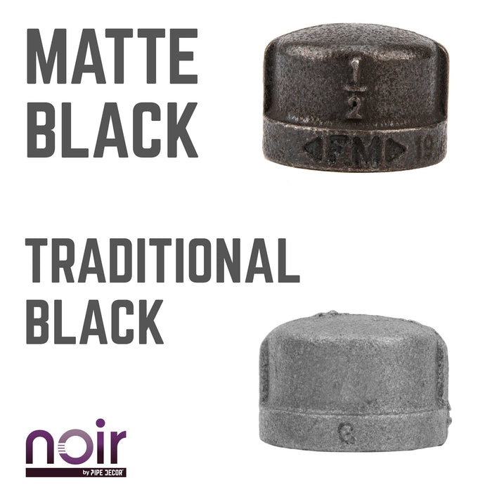 1/2 in. Prefinished Matte Black Cap - Sweatfully