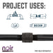 1/2 in. Prefinished Matte Black Coupling - Sweatfully