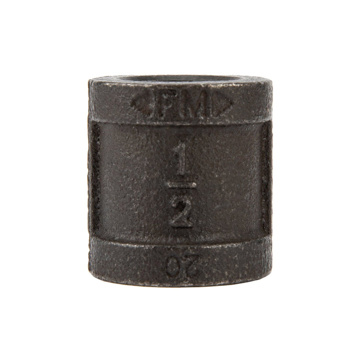 1/2 in. Prefinished Matte Black Coupling - Sweatfully