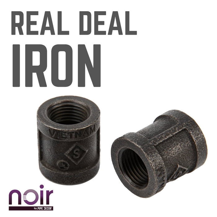 1/2 in. Prefinished Matte Black Coupling - Sweatfully