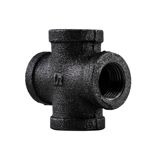 1/2 in. Prefinished Matte Black Cross - Sweatfully