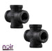1/2 in. Prefinished Matte Black Cross - Sweatfully