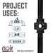 1/2 in. Prefinished Matte Black 6-Way Fitting - Sweatfully