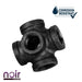 1/2 in. Prefinished Matte Black 6-Way Fitting - Sweatfully