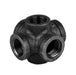 1/2 in. Prefinished Matte Black 6-Way Fitting - Sweatfully