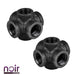 1/2 in. Prefinished Matte Black 6-Way Fitting - Sweatfully