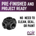 1/2 in. Prefinished Matte Black 6-Way Fitting - Sweatfully