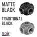 1/2 in. Prefinished Matte Black 6-Way Fitting - Sweatfully