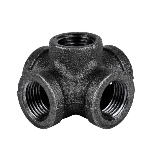 1/2 in. Prefinished Matte Black 5-Way Fitting - Sweatfully
