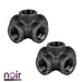 1/2 in. Prefinished Matte Black 5-Way Fitting - Sweatfully