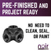1/2 in. Prefinished Matte Black 5-Way Fitting - Sweatfully
