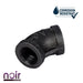 1/2 in. Prefinished Matte Black 45-Degree Elbow - Sweatfully