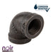 1/2 in. Prefinished Matte Black 90 Degree Elbow - Sweatfully
