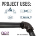 1/2 in. Prefinished Matte Black 90 Degree Elbow - Sweatfully