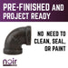1/2 in. Prefinished Matte Black 90 Degree Elbow - Sweatfully