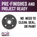 1/2 in. Prefinished Matte Black Floor Flange - Sweatfully