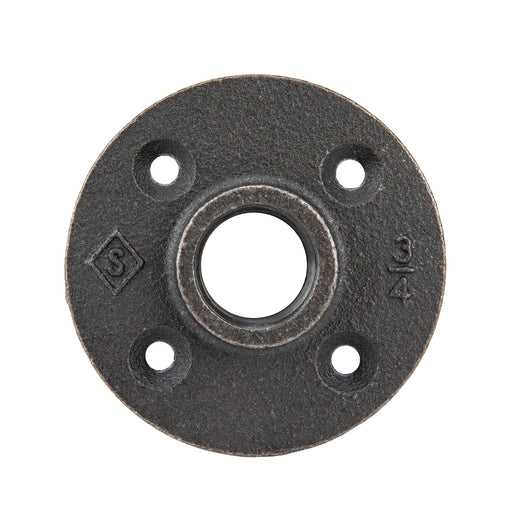 3/4 in. Prefinished Matte Black Floor Flange - Sweatfully