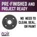 3/4 in. Prefinished Matte Black Floor Flange - Sweatfully