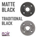 3/4 in. Prefinished Matte Black Floor Flange - Sweatfully