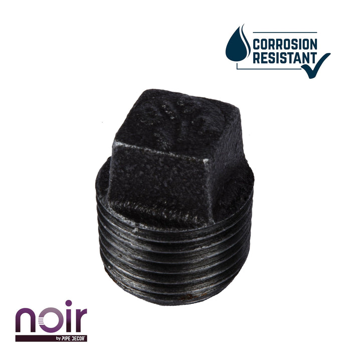 1/2 in. Prefinished Matte Black Plug - Sweatfully