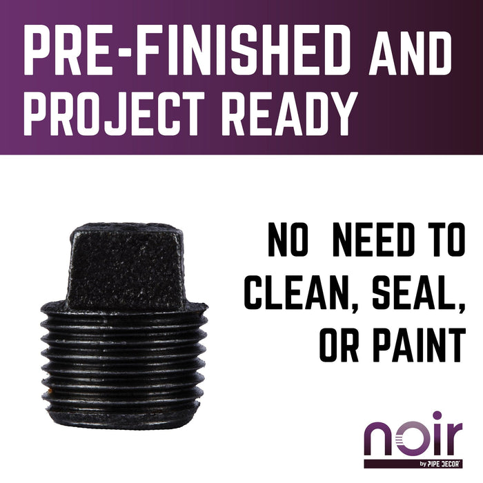 1/2 in. Prefinished Matte Black Plug - Sweatfully