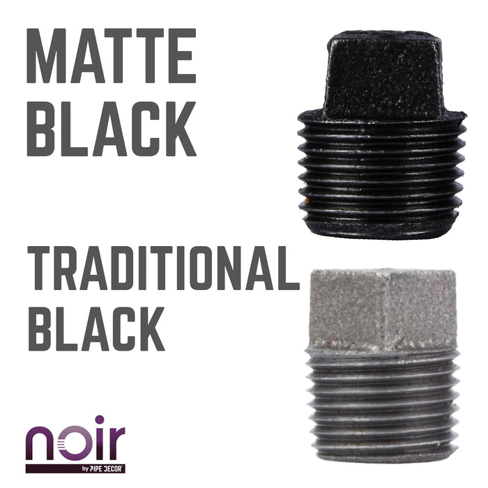 1/2 in. Prefinished Matte Black Plug - Sweatfully