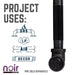 1/2 in. Prefinished Matte Black Union - Sweatfully