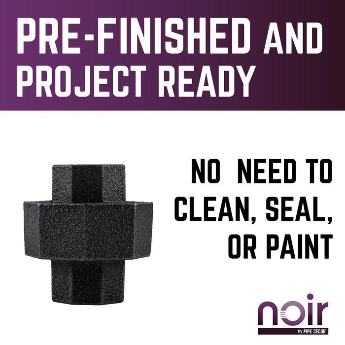 1/2 in. Prefinished Matte Black Union - Sweatfully