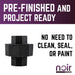1/2 in. Prefinished Matte Black Union - Sweatfully