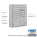 Salsbury 10 Door High Surface Mounted 4C Horizontal Mailbox with 10 Doors and 2 Parcel Lockers in Aluminum with Private Access - Sweatfully