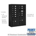 Salsbury 10 Door High Surface Mounted 4C Horizontal Mailbox with 10 Doors and 2 Parcel Lockers in Black with Private Access - Sweatfully
