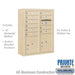 Salsbury 10 Door High Surface Mounted 4C Horizontal Mailbox with 10 Doors and 2 Parcel Lockers in Sandstone with Private Access - Sweatfully