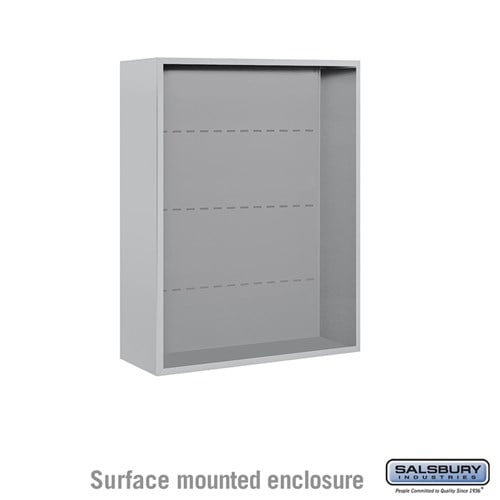 Salsbury Surface Mounted Enclosure - for 3710 Double Column Unit - Aluminum - Sweatfully