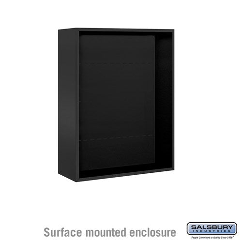 Salsbury Surface Mounted Enclosure - for 3710 Double Column Unit - Black - Sweatfully