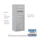 Salsbury 10 Door High Surface Mounted 4C Horizontal Mailbox with 3 Doors and 1 Parcel Locker in Aluminum with Private Access - Sweatfully