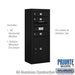 Salsbury 10 Door High Surface Mounted 4C Horizontal Mailbox with 3 Doors and 1 Parcel Locker in Black with Private Access - Sweatfully