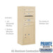 Salsbury 10 Door High Surface Mounted 4C Horizontal Mailbox with 3 Doors and 1 Parcel Locker in Sandstone with Private Access - Sweatfully