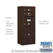 Salsbury 10 Door High Surface Mounted 4C Horizontal Mailbox with 3 Doors and 1 Parcel Locker in Bronze with Private Access - Sweatfully