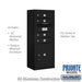 Salsbury 10 Door High Surface Mounted 4C Horizontal Mailbox with 4 Doors and 1 Parcel Locker in Black with Private Access - Sweatfully