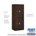 Salsbury 10 Door High Surface Mounted 4C Horizontal Parcel Locker with 2 Parcel Lockers in Bronze with Private Access - Sweatfully