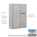 Salsbury 11 Door High Surface Mounted 4C Horizontal Mailbox with 10 Doors and 2 Parcel Lockers in Aluminum with Private Access - Sweatfully