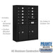 Salsbury 11 Door High Surface Mounted 4C Horizontal Mailbox with 10 Doors and 2 Parcel Lockers in Black with Private Access - Sweatfully