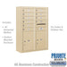 Salsbury 11 Door High Surface Mounted 4C Horizontal Mailbox with 10 Doors and 2 Parcel Lockers in Sandstone with Private Access - Sweatfully