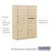 Salsbury 11 Door High Surface Mounted 4C Horizontal Mailbox with 10 Doors and 2 Parcel Lockers in Sandstone with USPS Access - Sweatfully