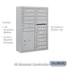 Salsbury 11 Door High Surface Mounted 4C Horizontal Mailbox with 15 Doors and 1 Parcel Locker in Aluminum with USPS Access - Sweatfully