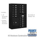 Salsbury 11 Door High Surface Mounted 4C Horizontal Mailbox with 15 Doors and 1 Parcel Locker in Black with Private Access - Sweatfully