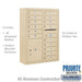Salsbury 11 Door High Surface Mounted 4C Horizontal Mailbox with 15 Doors and 1 Parcel Locker in Sandstone with Private Access - Sweatfully
